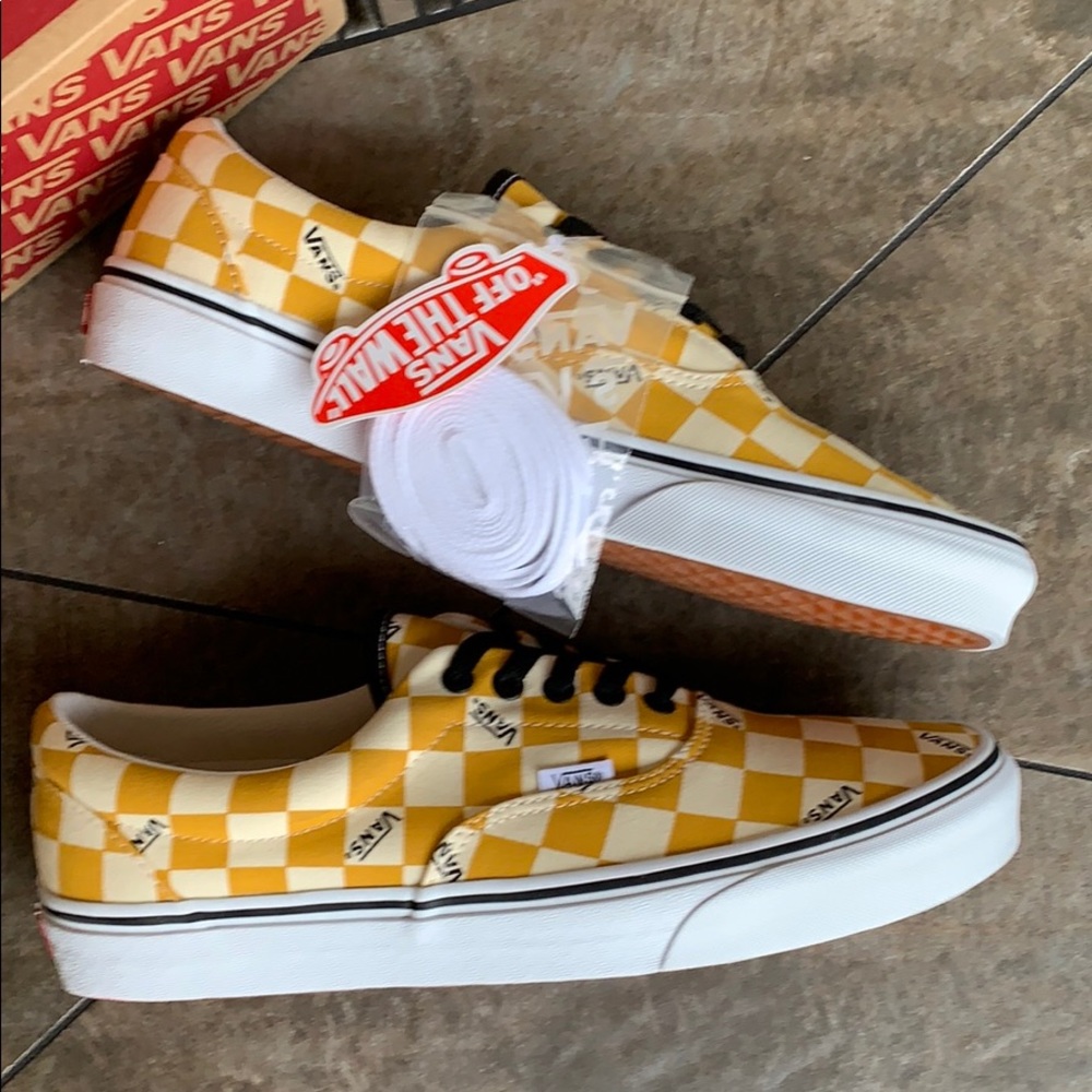 •VANS ERA big checkerboard yellow/true white Mens - Picture 12 of 16